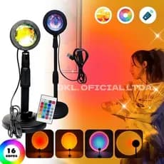 Luminária Pôr do Sol Com Controle Remoto 5W - 16 Modos de Iluminação DKL