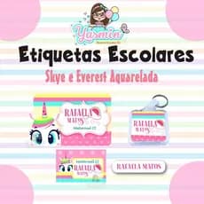 Escolha Tema - Etiquetas Escolares - Kit Escolar - Adesivo Lápis, Copo - Material Escolar