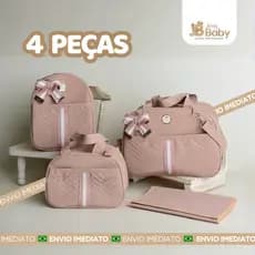 Bolsa Maternidade com 4 peças luxo mochila bolsa grande e trocador  para bebê Menino e Menina