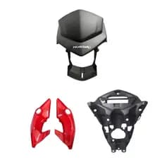 Kit Carenagem do Farol Completo (1 Furo) Compatível com Honda Fan / Start / Cargo