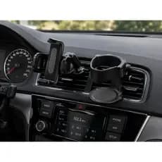 Kit Suporte para Celular + Porta Copos para Saída de Ar do Carro