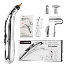 Caneta de Acupuntura Eletrônica USB Portátil Massageador com Intensidade Ajustável para Pontos de Acupuntura