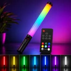 Bastão de LED RGB para Fotografia, Portátil com Controle Remoto