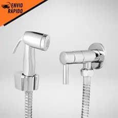 Ducha Higiênica Banheiro Completa Luxo 1/4 Metal Cromado 1,20m Chuveirinho Privada