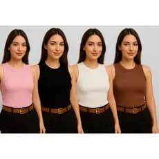 Regata Basica Anarruga Blusinha Feminina Tamanho Unico Minimalista Casual e Vintage Regatinha Basica