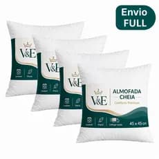 Kit 1 Até 6 Refil Enchimento De Almofadas 45x45 Para Sofá Lavável Extra Conforto