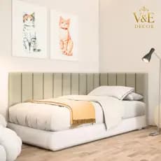 Cabeceira Adesiva Macia para Cama Box – Placas Modulares Retangular | 45x20 cm