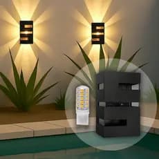 Kit Arandela Frisos e Facho Externa Interna Preta / Branca com LED Branco Frio ou Quente