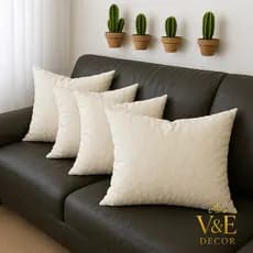 Kit Enchimento De Almofada 45x45 Para Sofá Lavável Extra Conforto Antialérgico