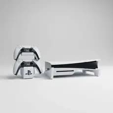 Suporte Play 5 Stand Base Horizontal Deitado Playstation Ps5 Slim C/ Disco