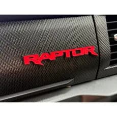 EMBLEMA PREMIUM RAPTOR 3D FORD F-150 CONSOLE CENTRAL + PAINEL 2024 2025