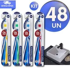 Kit Escova De Dente Adulto Excelente Qualidades Uso Diário Praticidades Utilidades