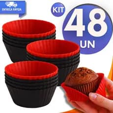 Kit Forma Cupcake Silicone Air Fryer Forno Forminhas Assadeira Mini Bolo Cozinha Utensílios