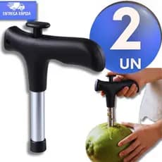 2/1 Abridor Furador de Coco Verde Aço Inox Fácil de Usar Profissional