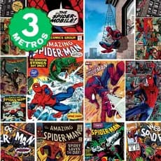 Papel de Parede Homem Aranha Adesivo Quadrinhos Gamer Spider Man Gibi Anime Colorido Lavável