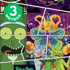 Papel de Parede Adesivo Rick And Morty Colorido Manga Quarto Infantil Lavável 3 Metros