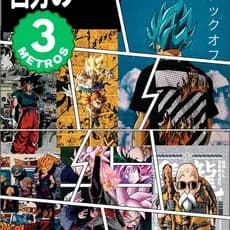 Papel de Parede Adesivo Dragon Ball Super Z Clássico Colorido  DBZ Manga Lavável 3 Metros