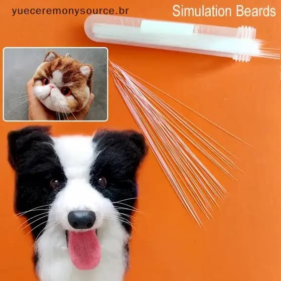 # yuece Simulação De Bigodes Para Cães E Gatos Barbas De Animais Realistas Adequadas DIY , Fantoches , Acessórios De Fel