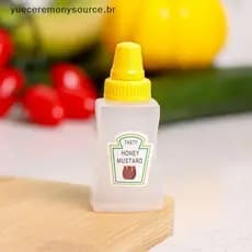 # yuece 1/4 Unidades Mini Garrafa De Ketchup De Tomate Fofa Portátil Pequeno Recipiente De Molho De Salada Recipientes D