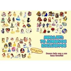 70 Adesivos A Bela e a Fera (A5) – Planner, Agenda, Scrapbook, Infantil e Decoração
