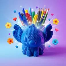 Porta- Lápis Fofo tema Stitch / Porta Canetas Criativo Impresso em 3D