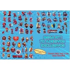 70  Adesivos Heróis Babys (A5)– Planner, Agenda, Scrapbook, Infantil e Decoração