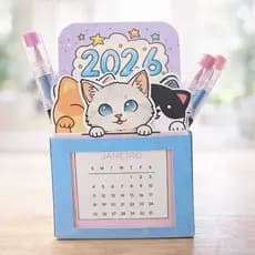 Calendário de Mesa 2026 Personalizado | Criativo, Decorativo e Funcional