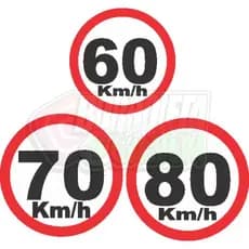 ADESIVO VELOCIDADE MAXIMA PERMITIDA PARA CARRO CAMINHAO Baú de moto baluete