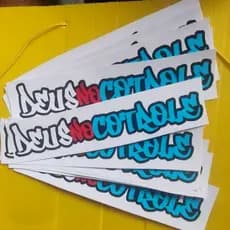 Adesivo Personalizado frase Deus no Controle para carro moto caminhao bicicleta