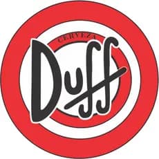 Adesivo Circular Logo Cerveja Duff Beer para Carro Moto Caminhão stickers