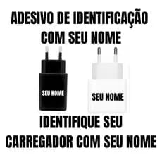 ADESIVO COM SEU NOME PARA CARREGADOR DE CELULAR PERSONALIZADO