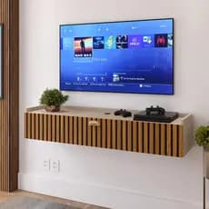 Rack Suspenso Sala Tv 90 cm Home Decoração Sala Quarto1 Porta Varias Cores