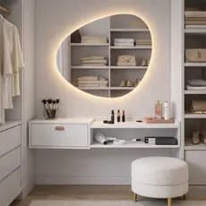 Penteadeira Suspensa Com Porta Camarim Quarto Closet Luxo Adaptavel Tendência 120 cm / 90 / 180/ 150