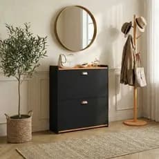Sapateira Hall Entrada Closet 2 Gavetas Articuláveis Basculante Organizador 12 Pares Calçados Quarto