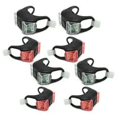 Sinalizador Lanterna Farol Silicone Pisca Led Vermelho e Branco Bicicleta Bike