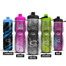 Garrafa Squeeze Caramanhola Térmica Cratos Tampa Automática 710ml Bike e Esportes
