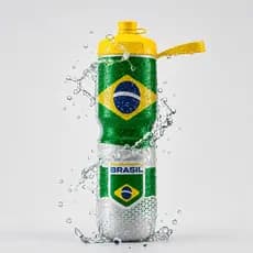 Garrafa Squeeze Caramanhola Térmica Países CRATOS 710ml Bike e Esportes
