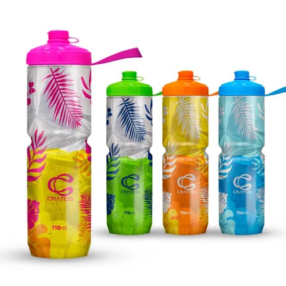 Garrafa Térmica Válvula Automática Caramanhola Squeeze 710ml