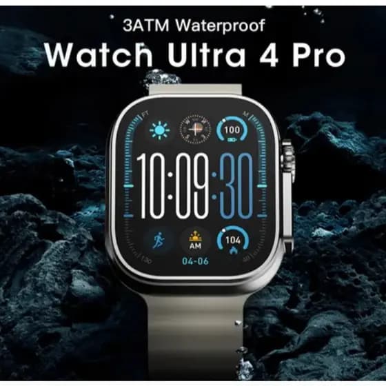 Smartwatch Ultra 4 Pro Microwear 49mm Série 10 AMOLED NFC GPS À Prova D’Água