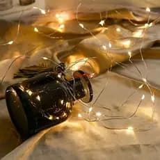 Fios de Fada 3 Metros Led Para Decoração Festa Arte Presente Ambiente Decorado Charme Baterias
