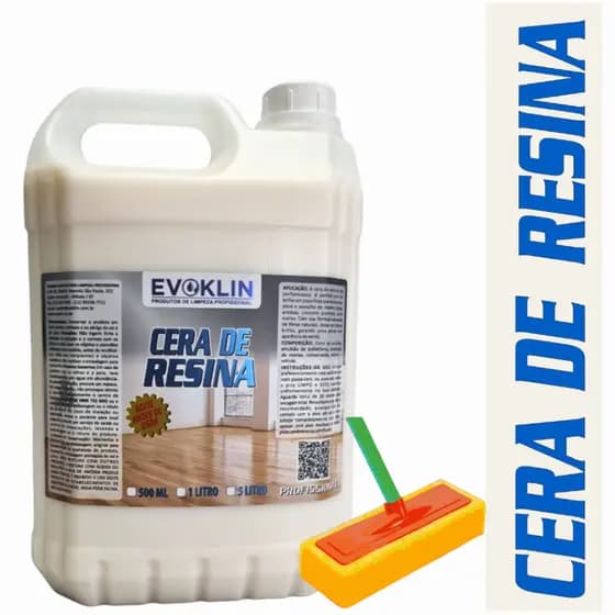 Cera de piso Incolor 5l + Rodo Passa Cera
