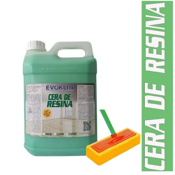 CERA DE PISO VERDE ARDÓSIA 5L + RODO APLICADOR DE CERA