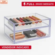 Organizador de Maquiagem Acrílico Porta Algodão Gaveta Organizadora Para Cosméticos