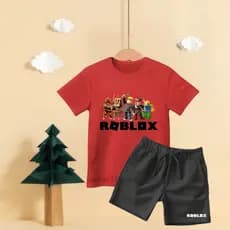 Camiseta + Short Conjunto Infantil Criança Em Algodão Verão Conjunto De Bermuda Juvenil Conjunto De Bermuda Juvenil