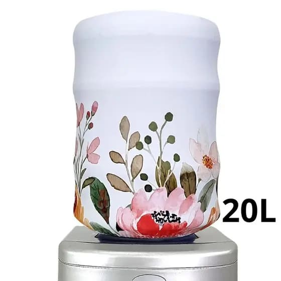 Capa para Galão de Água 20L Estampa 008 Floral Aquarelado