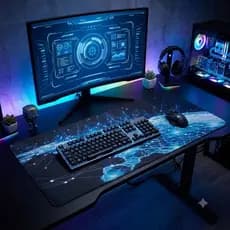 Mouse Pad Gamer Ergonômico com Apoio para Punho Antiderrapante e Confortável Mundo