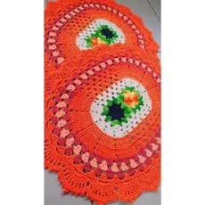 Par de Mini tapetes em crochê 2 peças medidas 65x45 PROMOÇÃO