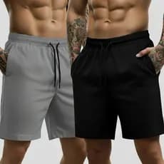 Shorts Masculinos Tactel com Bolsos Tactel Elastano Academia Treino Praia