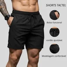 Bermuda Shorts Tactel com Elastano Academia Corrida Praia
