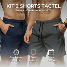 Kit 2 Bermudas Masculina short tactel masculino Com Bolsos Laterais Tamanho P Ao GG
